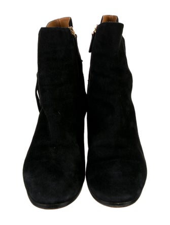 Chloé Suede Fringe Trim Accent Boots