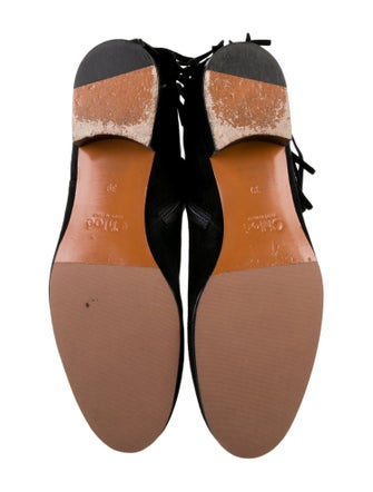 Chloé Suede Fringe Trim Accent Boots