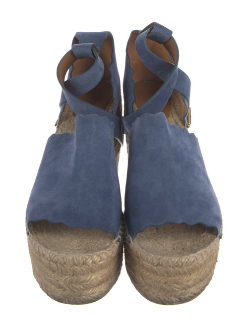 Chloé Suede Scalloped Accent Espadrilles