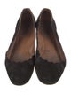 Chloé Suede Scalloped Accent Flats