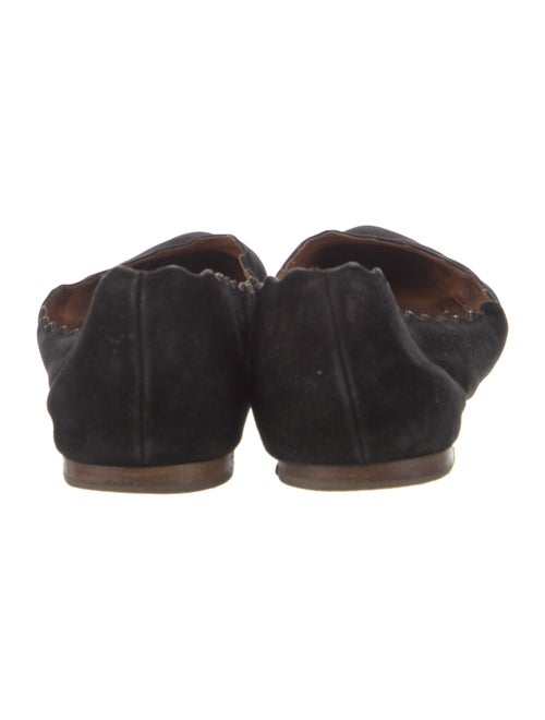 Chloé Suede Scalloped Accent Flats