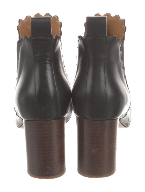 Chloé Leather Scalloped Accent Chelsea Boots