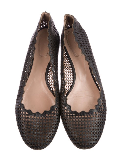 Chloé Leather Lasercut Accents Flats
