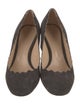 Chloé Suede Scalloped Accent Pumps
