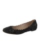 Chloé Velvet Scalloped Accent Ballet Flats