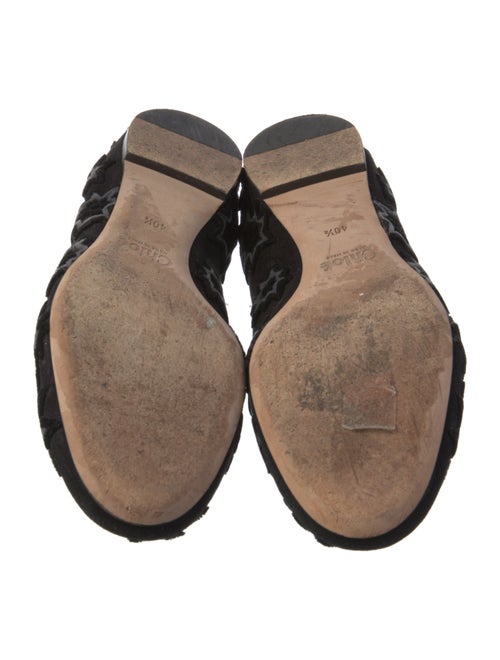 Chloé Velvet Scalloped Accent Ballet Flats