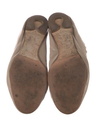 Chloé Leather Scalloped Accent Flats