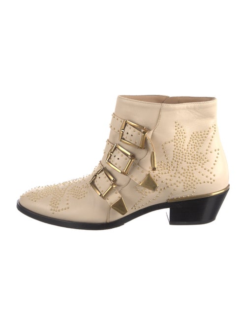 Chloé Leather Studded Accents Boots