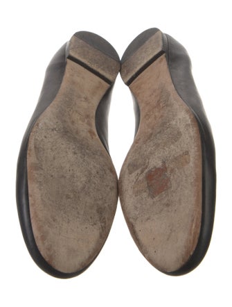 Chloé Leather Scalloped Accent Ballet Flats