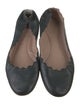 Chloé Leather Scalloped Accent Ballet Flats