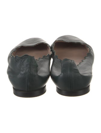 Chloé Leather Scalloped Accent Ballet Flats
