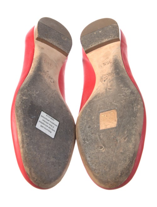 Chloé Leather Scalloped Accent Ballet Flats