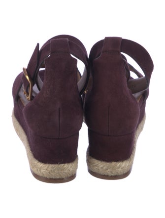 Chloé Suede Scalloped Accent Espadrilles