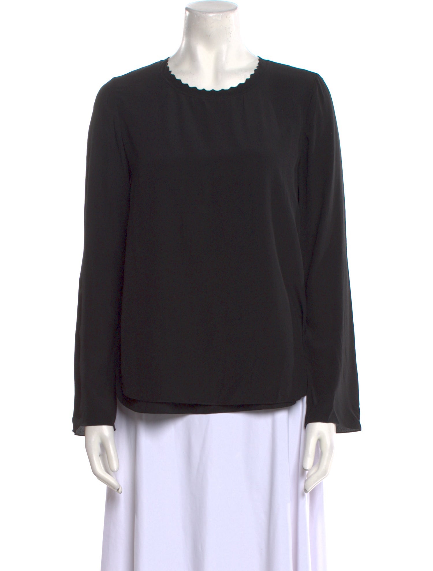 Chloé Silk Crew Neck Blouse