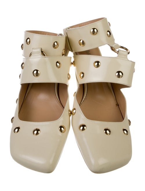 Chloé Leather Studded Accents Mules