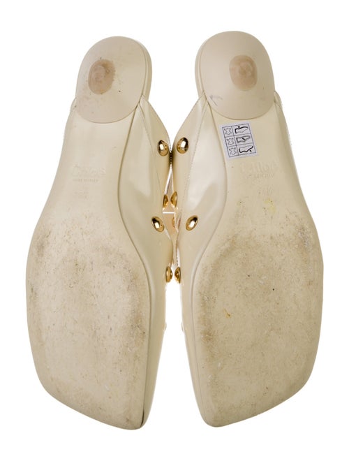 Chloé Leather Studded Accents Mules