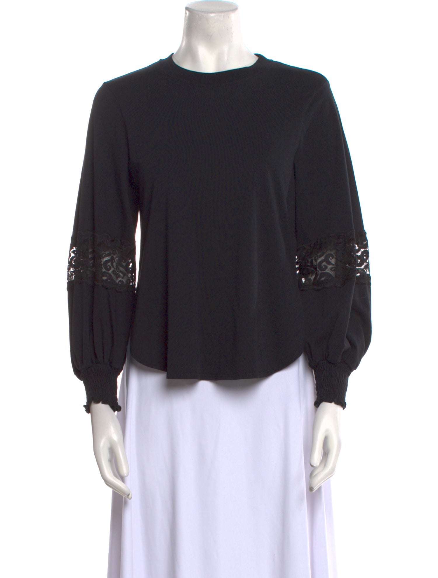 Chloé Crew Neck Long Sleeve Blouse