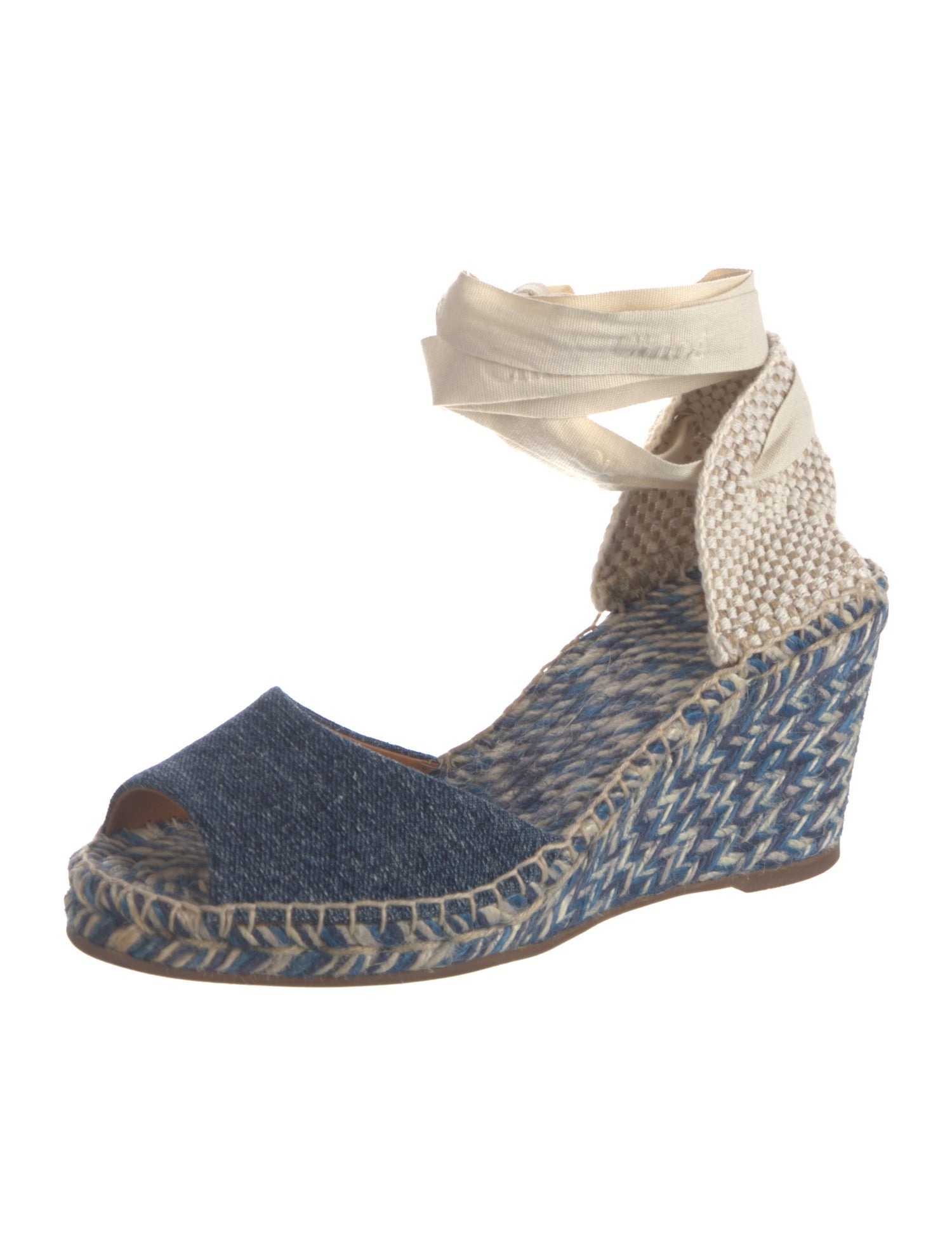 Chloé Denim Patterned Espadrilles