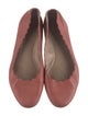 Chloé Leather Scalloped Accent Ballet Flats
