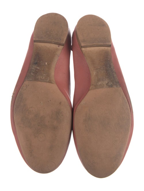 Chloé Leather Scalloped Accent Ballet Flats