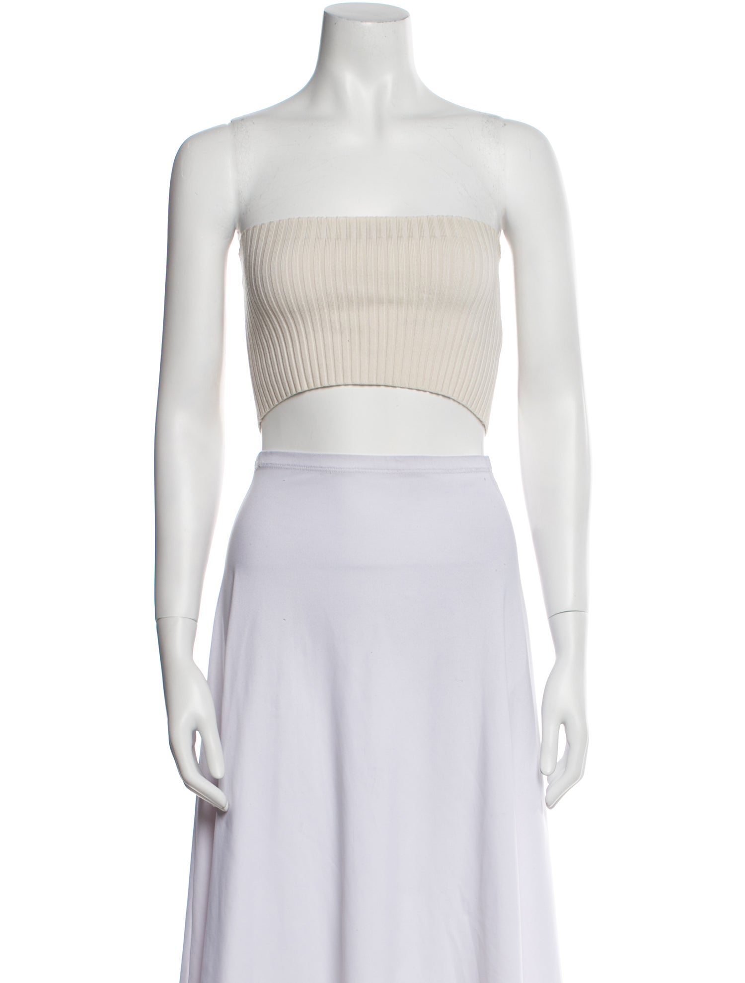 Chloé Wool Strapless Crop Top