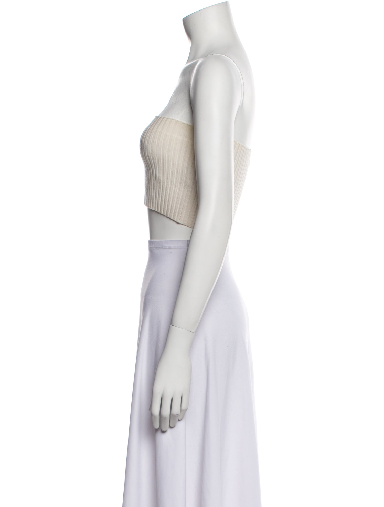 Chloé Wool Strapless Crop Top