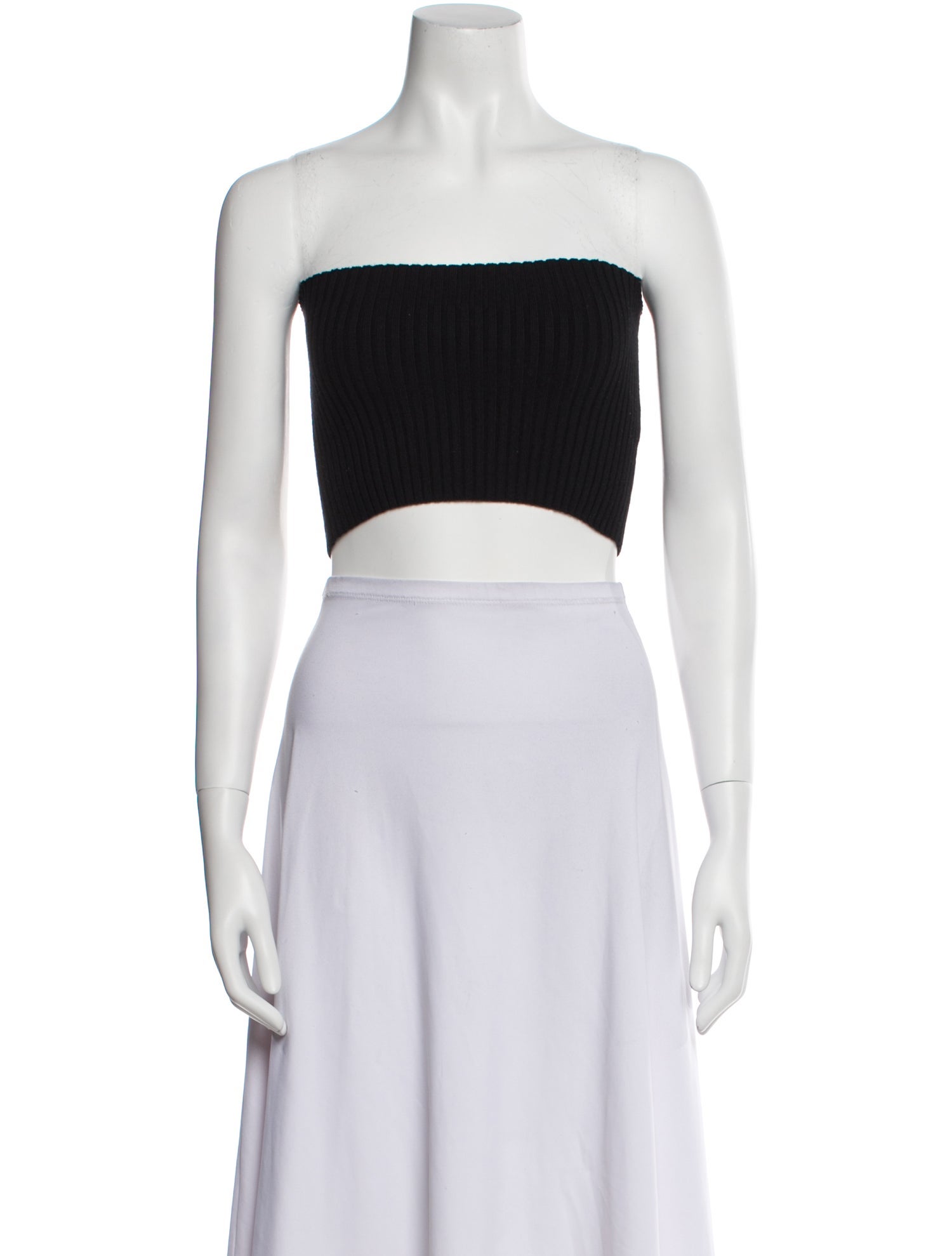 Chloé Wool Strapless Crop Top
