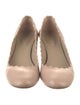 Chloé Leather Scalloped Accent Pumps