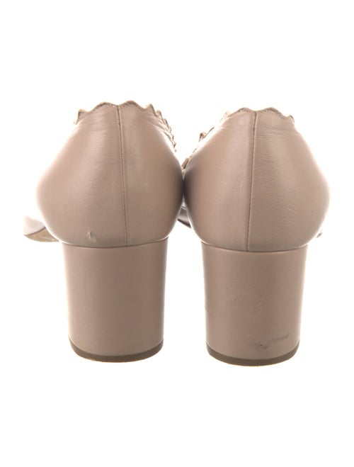 Chloé Leather Scalloped Accent Pumps
