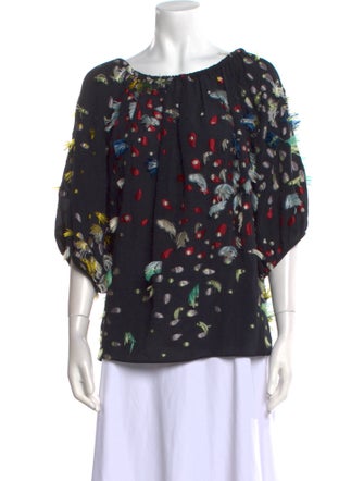 Chloé Silk Floral Print Blouse