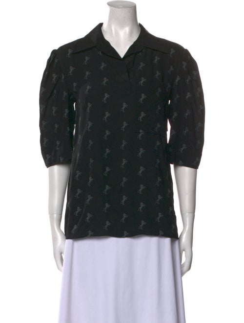 Chloé Silk Printed Button-Up Top
