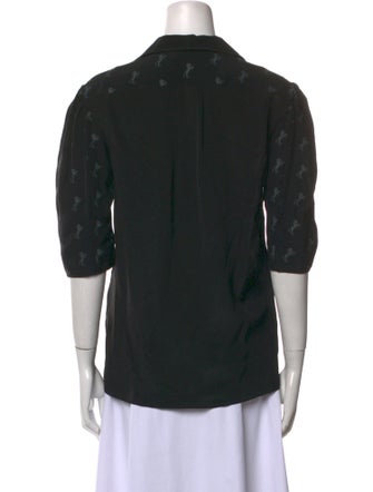 Chloé Silk Printed Button-Up Top