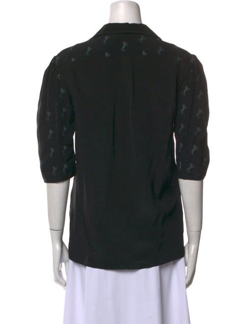 Chloé Silk Printed Button-Up Top