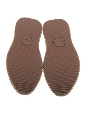 Chloé Tweed Pattern Whipstitch Trim Sneakers