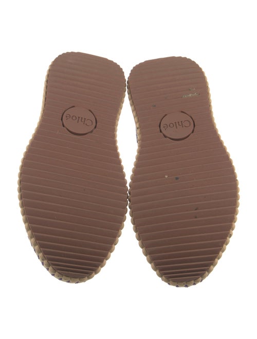 Chloé Tweed Pattern Whipstitch Trim Sneakers