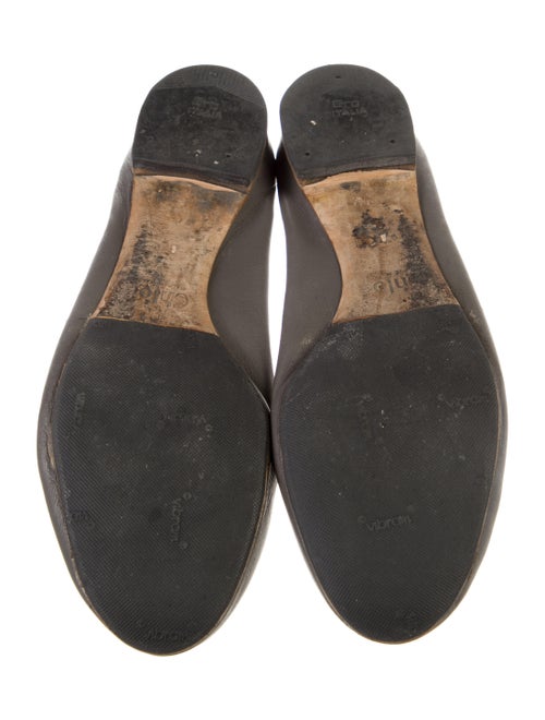 Chloé Leather Scalloped Accent Ballet Flats