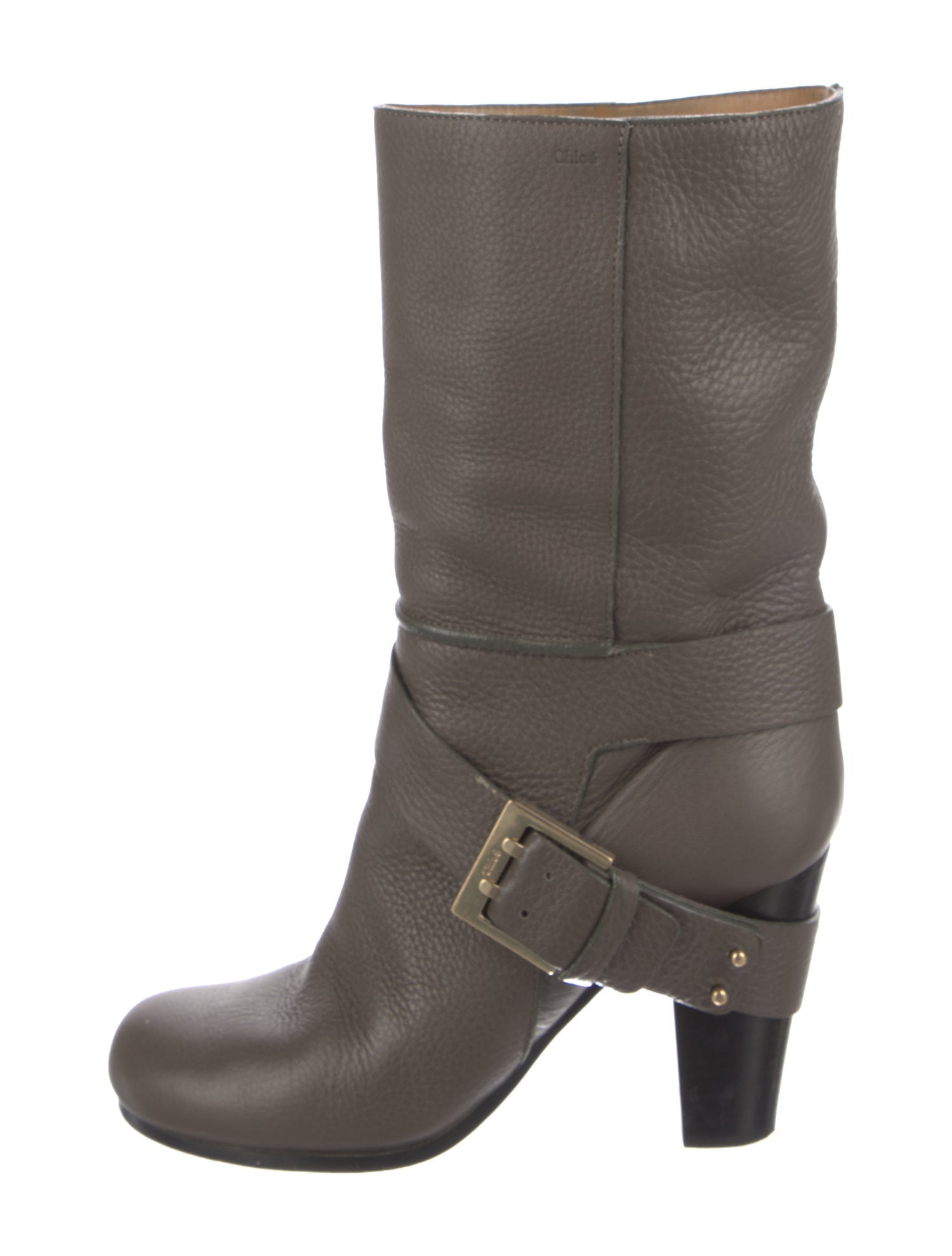 Chloé Leather Moto Boots