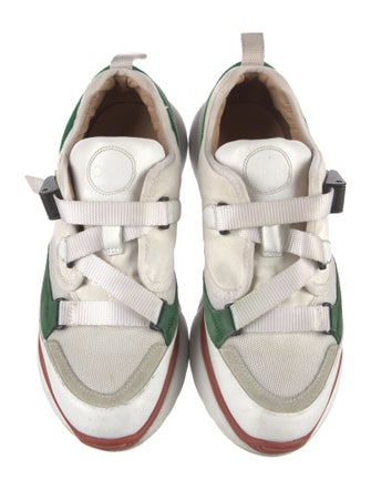 Chloé Canvas Leather Trim Embellishment Sneakers