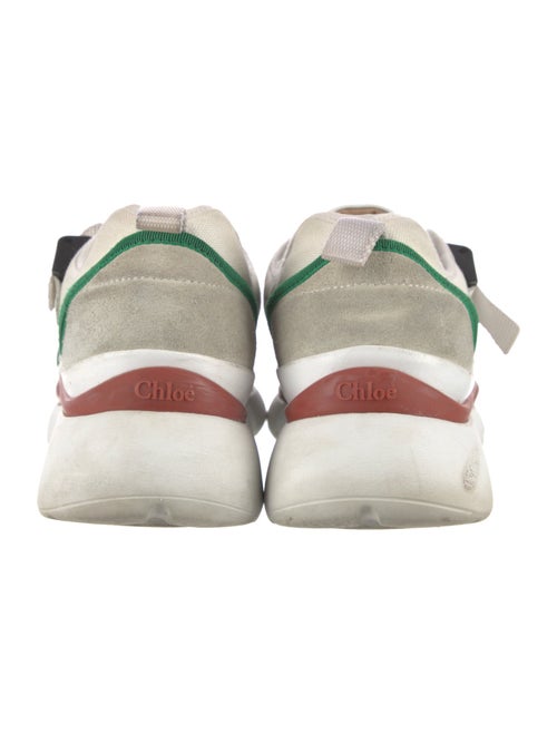 Chloé Canvas Leather Trim Embellishment Sneakers