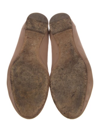 Chloé Leather Scalloped Accent Ballet Flats