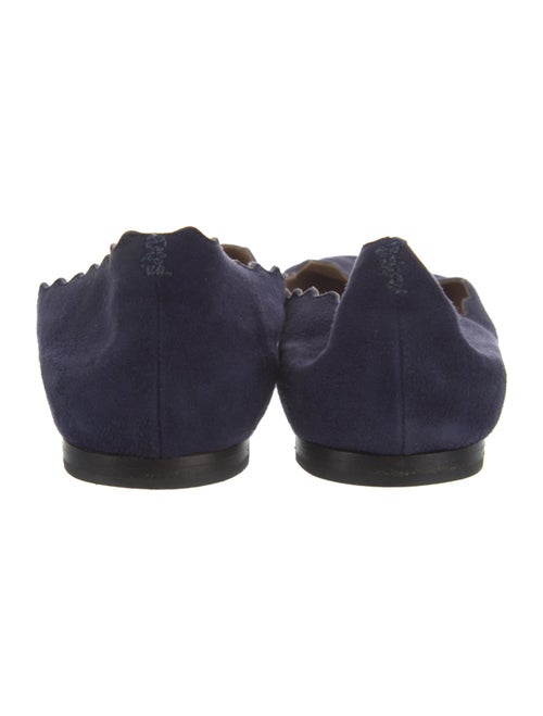 Chloé Suede Scalloped Accent Ballet Flats