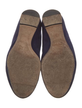 Chloé Suede Scalloped Accent Ballet Flats