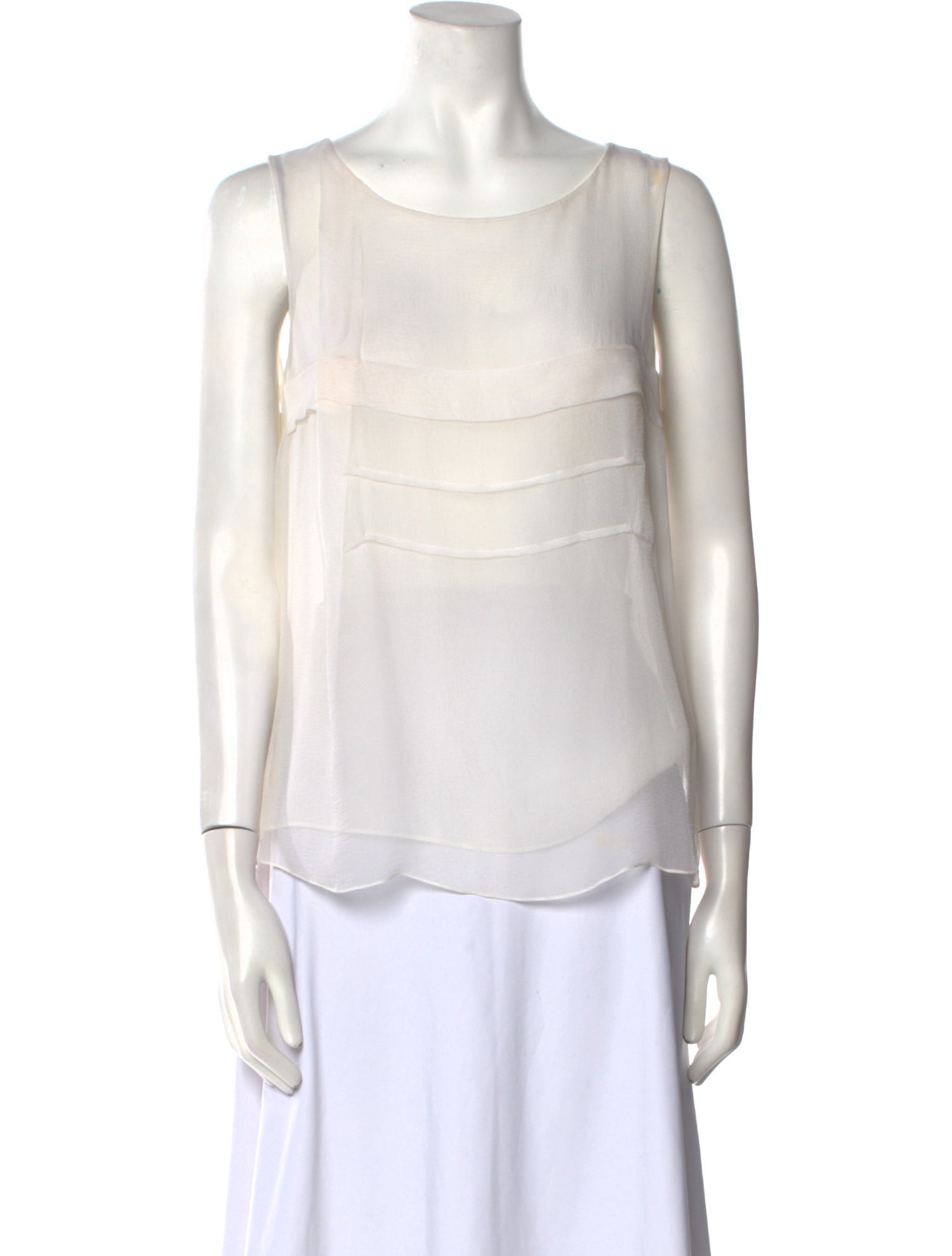 Chloé Scoop Neck Sleeveless Blouse