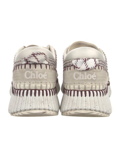 Chloé Mesh Tweed Pattern Sneakers