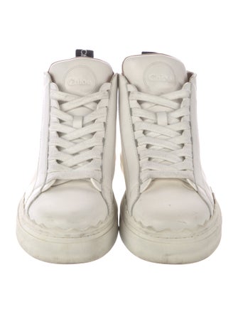 Chloé Leather Scalloped Accent Sneakers