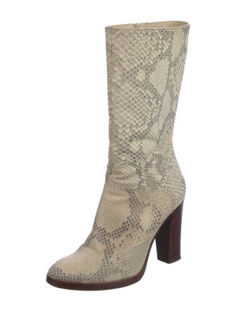 Chloé Snakeskin Animal Print Boots