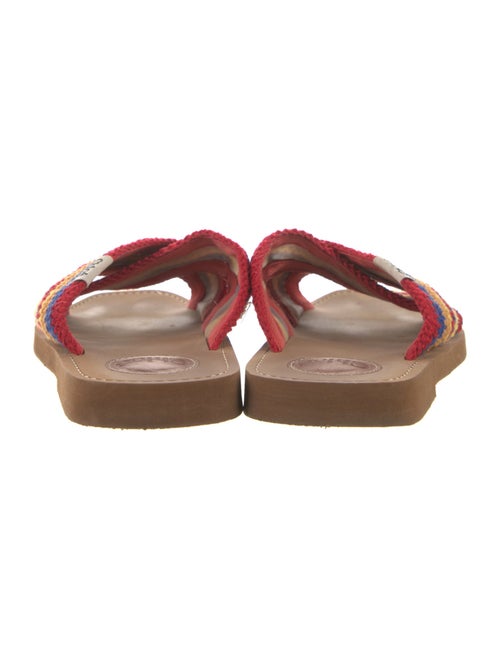 Chloé Colorblock Pattern Crochet Trim Slides