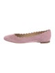 Chloé Suede Scalloped Accent Ballet Flats