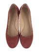 Chloé Suede Scalloped Accent Ballet Flats