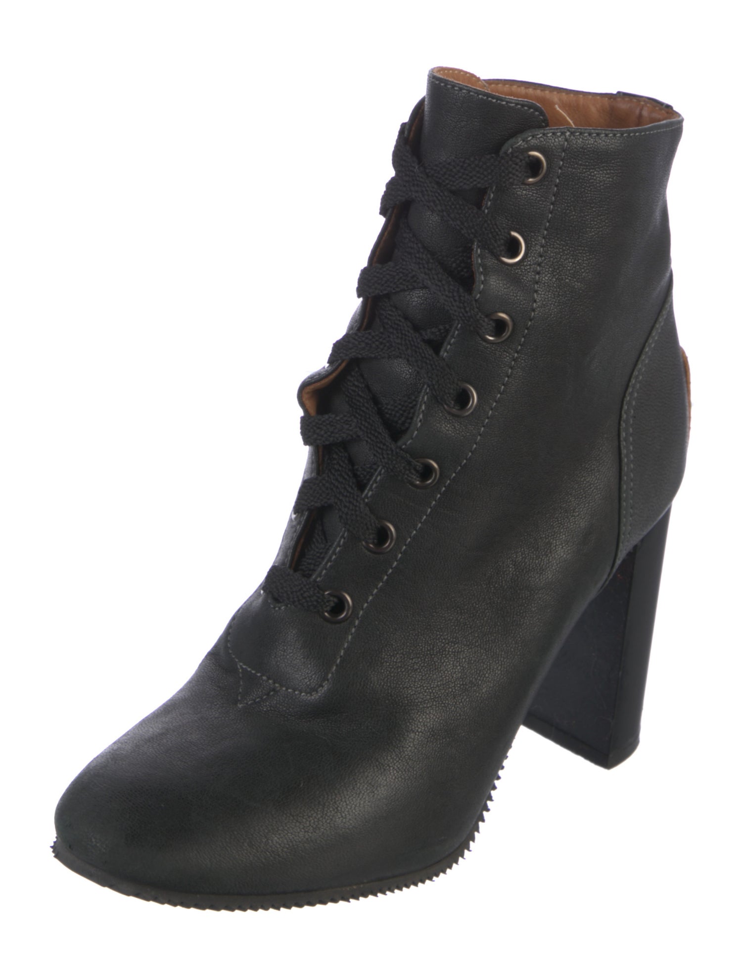 Chloé Leather Lace-Up Boots